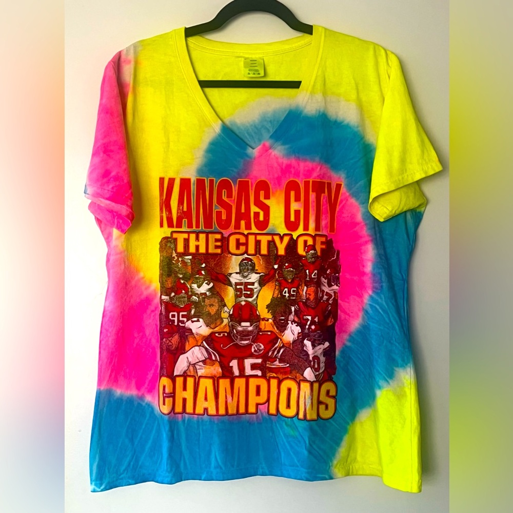 Amazon- Kansas City Chiefs tie dye t-shirt.